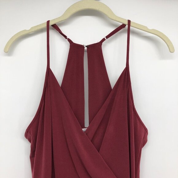 BCBGeneration Dark Rose Surpliced V-Neck Side Tie Mini Dress size S - Picture 6 of 16